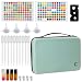 Essential Oils Case Storage for 70 Bottles + Stickers&Opener&Funnels&Pipettes and More, Travel Carrying Holder Organizer for Young Living, Plant Therapy & Doterra Containers - Mint