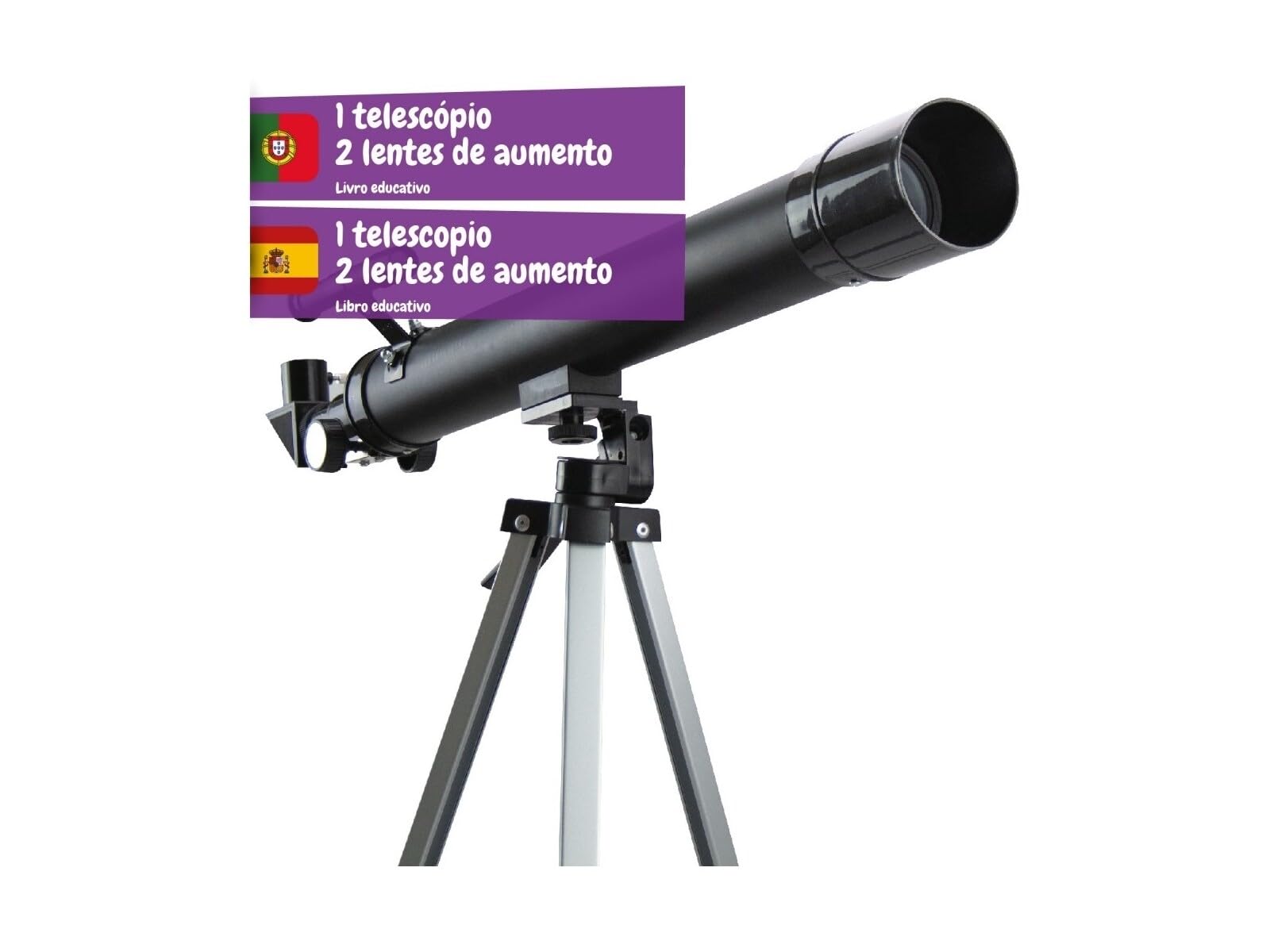 Science4you Telescopio para Niños 7 8 9 10+ Años - Telescopio Astronómico para Principiantes, Distancia Focal de 600mm, Telescope Infantil, Juguete Lunar Cientifico y Regalo para Niños 7 8 9 10+ Años