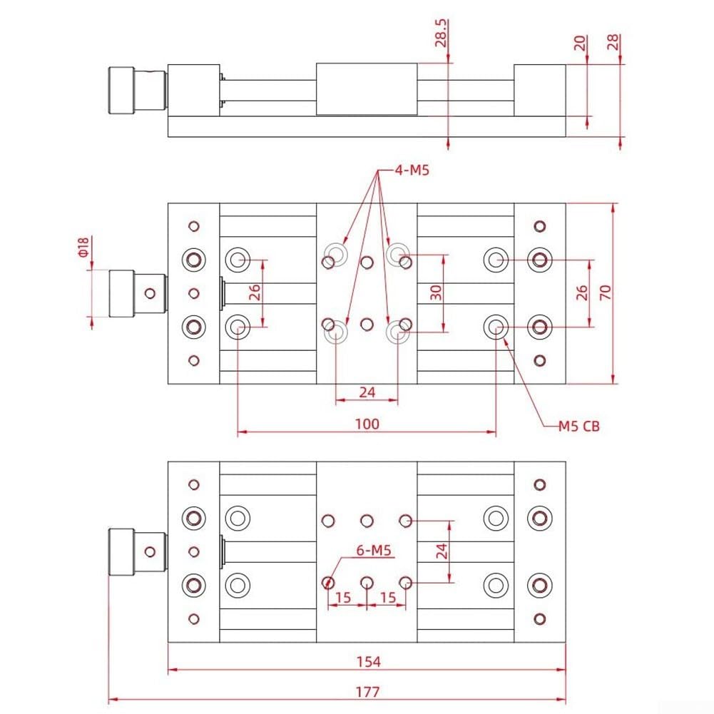 Diapositiva de precisión 2D, etapa de traducción manual para ajuste de posicionamiento de pruebas ópticas de laboratorio, plataforma del equipo de investigación científica del taller (0-120m m con la