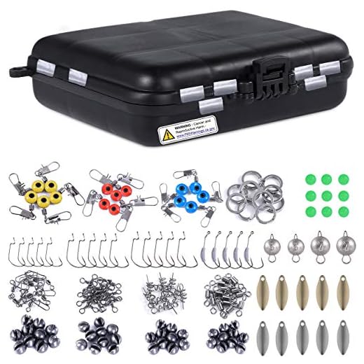 PLUSINNO Fishing Accessories Kit, 156pcs Fishing Tackle Kit with Tackle Box Including Jig Hooks, Sinker Weights, Fishing Swivels Snaps, Sinker Slides, Beads, Saltwater Freshwater Fishing Gear