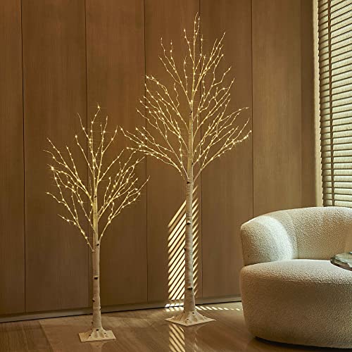 Hairui Lighted Birch Tree With 200L Multi Color And Warm White Fairy Lights 8 Functions 4Ft, White Twig Tree With Lights For Indoor Outdoor Home Party Halloween Christmas Decoration #TOP4