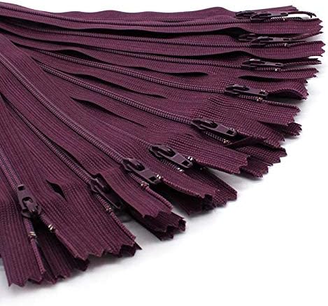 10" Beulon Lacy Tape #3 Separating Zipper - Color: Harvest Wine #863 - for Bridal Wear & Craft Projects - Made in The United States (15 Zippers Per Pack)