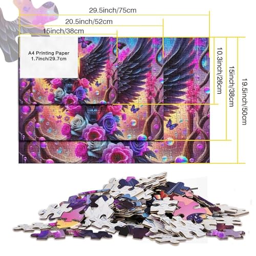 Rompecabezas de rosas 1000 piezas para adultos, un puzzle decorativo y bonito de 38x26 cm 5