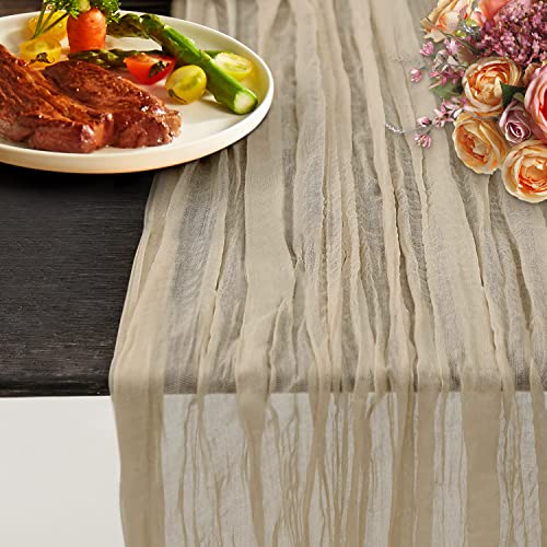 Nostheart Cheesecloth Table Runner Sand #TOP6