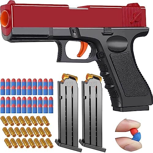 Soft Dart Ejecting Toy Model - Realistic Toys Model with Ejecting Case 40 Foam Darts - Shooting Games Education Toy Model - Look Real Plastic Play Ejection Toy for Boys Adults Kid Girls