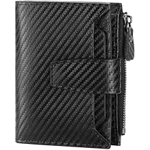 FALAN MULE Wallet for Men Genuine Leather RFID Blocking Mens Wallet with Zipper Coin Pocket ID Window