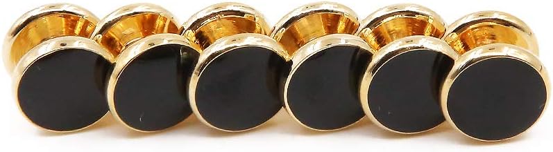 8 Pieces Men Round Cufflinks and Button Studs Set,Cuff Links for Formal Business Wedding Tuxedo Shirt Accessories