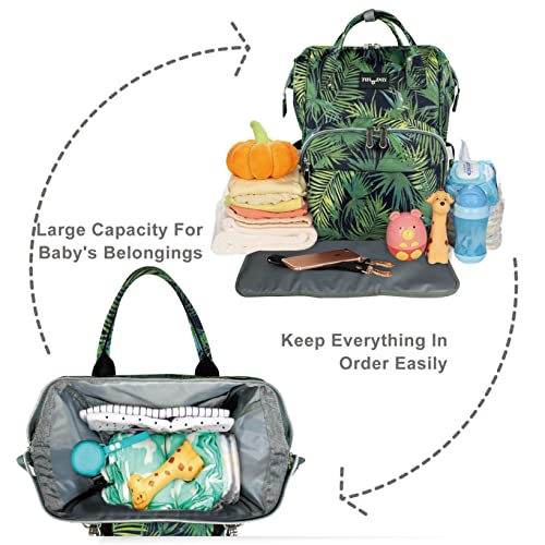 Mr. Peanut's Tili Dili Premium Diaper Backpack with USB Charging Port (Tropical)3