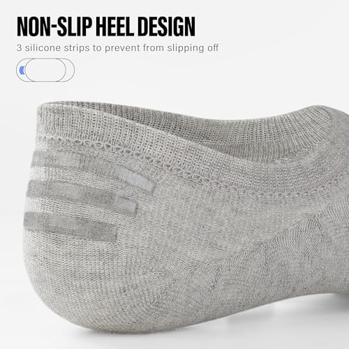 Image of Closemate Mens No Show Socks Low Cut Non Slip Casual Invisible Socks 6 Pairs