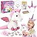 wetepuxi Peluche Unicorno Bambina Regalo, Regalo Bambina 3-7 Anni Giocattoli Unicorno Kit Pittura per Bambini 3-8 Anni Femmina Giochi Gioco di Ruolo Bambini 3-7 Anni Regalo Ragazza Braccialetto