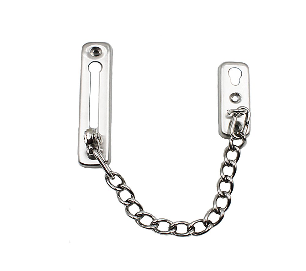 Security Door Chain 304 Stainless Steel Casting Door Surface-Mounted Lock Brushed Finish (C Style) — Amazon image 5