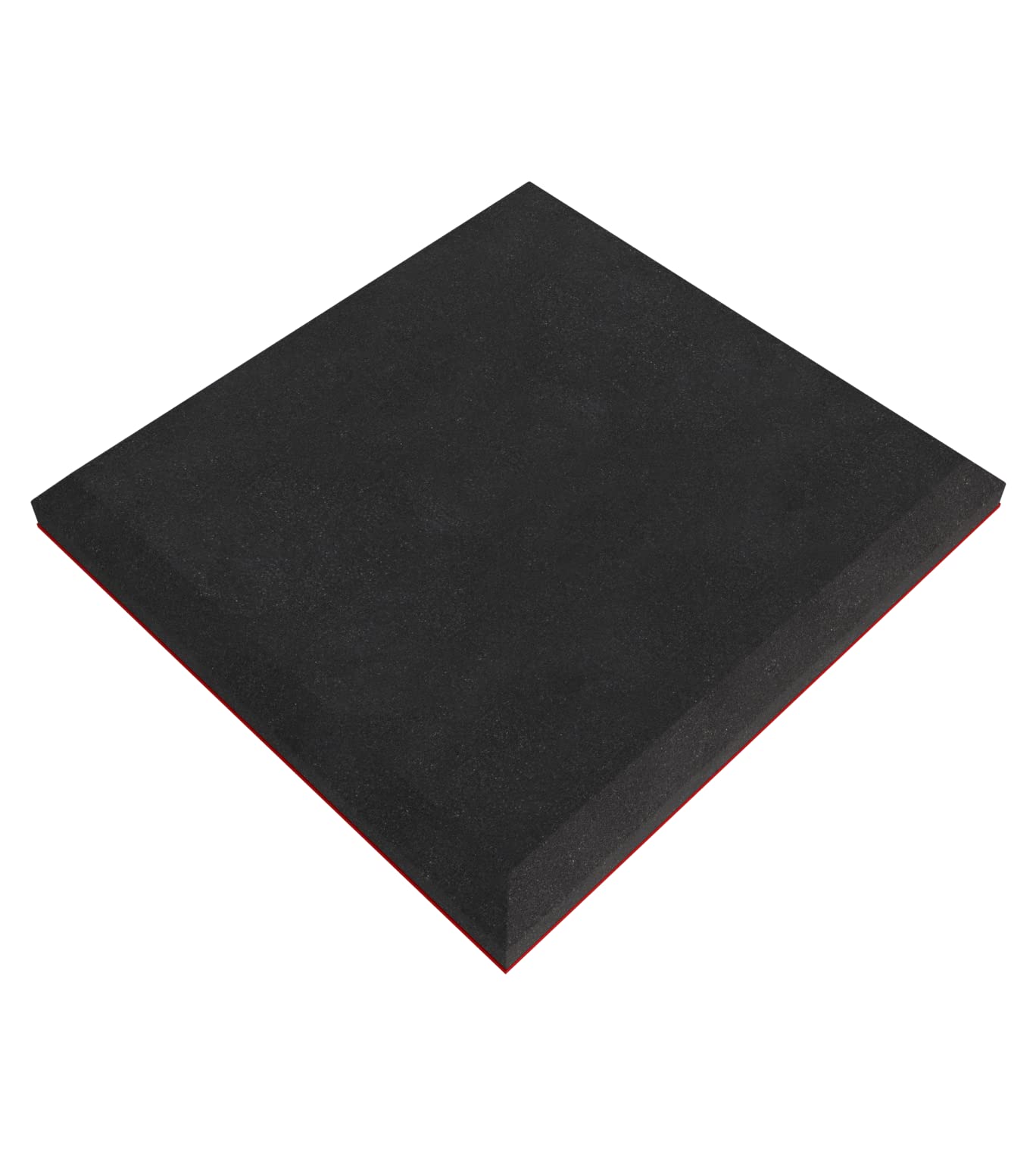 Lot de 4 panneaux acoustiques absorbants et diffusants | 50x50x5 cm | Absorption - Diffusion - Réflexion - Correction acoustique | Bois perforé laminé : [x4 WAVE | Plastique rouge brillant]