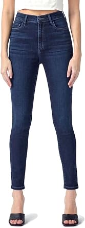 Cello Jeans Womens High Rise Basic Five Pocket Skinny Jeans