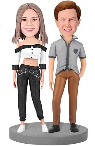 Miniatura 7 de mydedor Figura de cabeza de bobble personalizada, muñeca personalizada para pareja en vacaciones, cabeza de bobble personalizada, figuras de cabeza