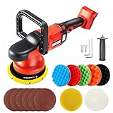IRONFIST Cordless Orbital Polisher Compatible with Milwaukee M18 Battery, Car Polishing Waxer Machine 6inch work disk with brushless motor 6 speeds 750-6800RPM, (No Battery)