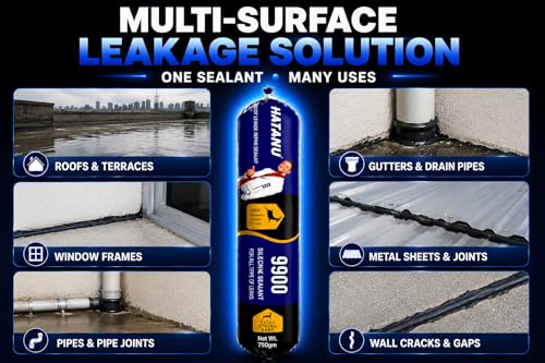 Image of 9900 Leakage Solution 750gm | Waterproof Silicone Sealant for Terrace Waterproofing, Crack Repair, Water Tank Leak Repair, Concrete, Metal Sheet & Tile Sealing.