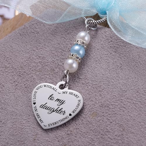 Ralukiia Something Blue Charm Gift for Bride from Mom and Dad, Blue Bridal Bouquet Charm, Daughter Wedding Gifts from Parents, Bridal Shower Gift3