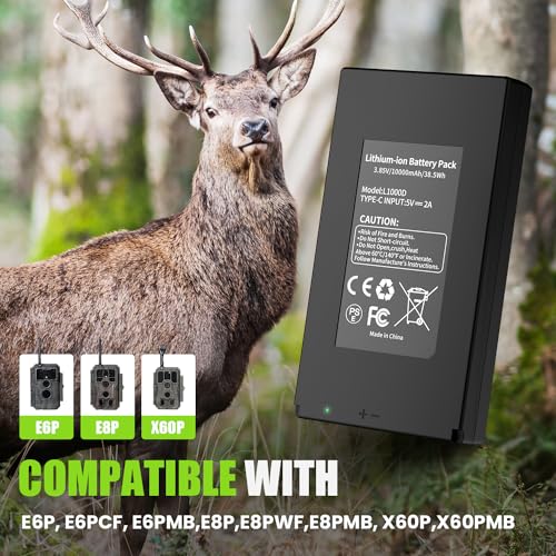 DIDIMETA-10000mAh-Lithium-Battery-Pack-Rechargeable-Battery-Pack-for-GardePro-Trail-Camera-E6P-E6PCF-E8P-E8PWF-X60P-X60PMB