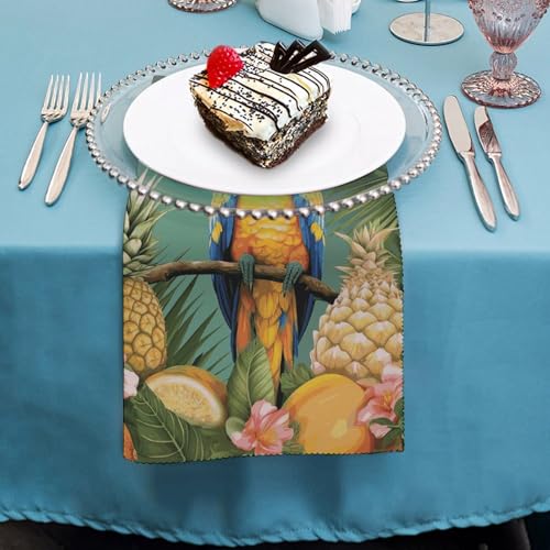 Servilletas de Tela Summer Parrot Pineapple 4 PCS miniatura 4