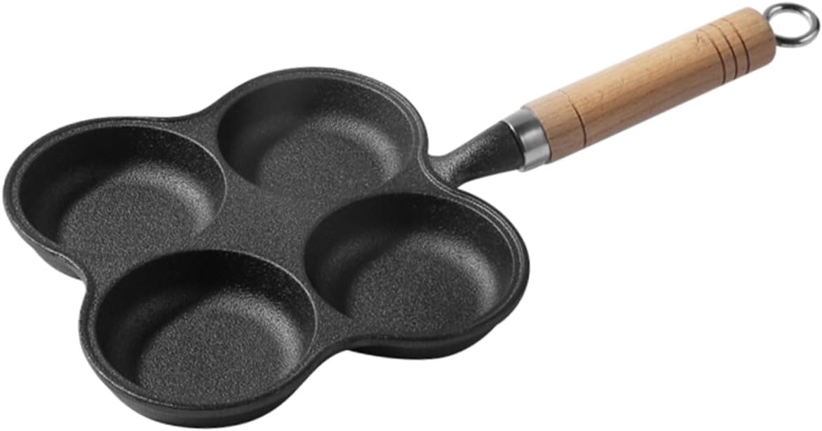 Four-hole Egg Frying Pan Non-stick Breakfast Skillet for Cooking Kitchen Accessory Ergonomic Handle for Family Meals