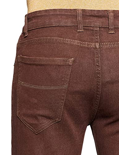 Image of Men's Brown Slim Fit Denim Jeans Stretchable