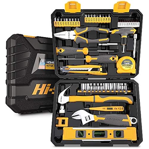 Hi-Spec Home Garage DIY Tool Kit Car Bike and Household Repairs with Case