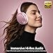 Hybrid Active Noise Cancelling Bluetooth 6.0 Headphones 120H Playtime 6 ENC Clear Call Mic, Over Ear Headphones Wireless with Hi-Res Audio Comfort Earcup Low Latency ANC Headphone for Travel Workout