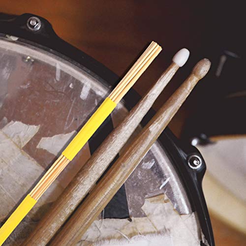 Totority Jazz Drum Brush Stick Set Pares de Baquetas de Madera para Batería Jazz y Folk 19 Varillas miniatura 6