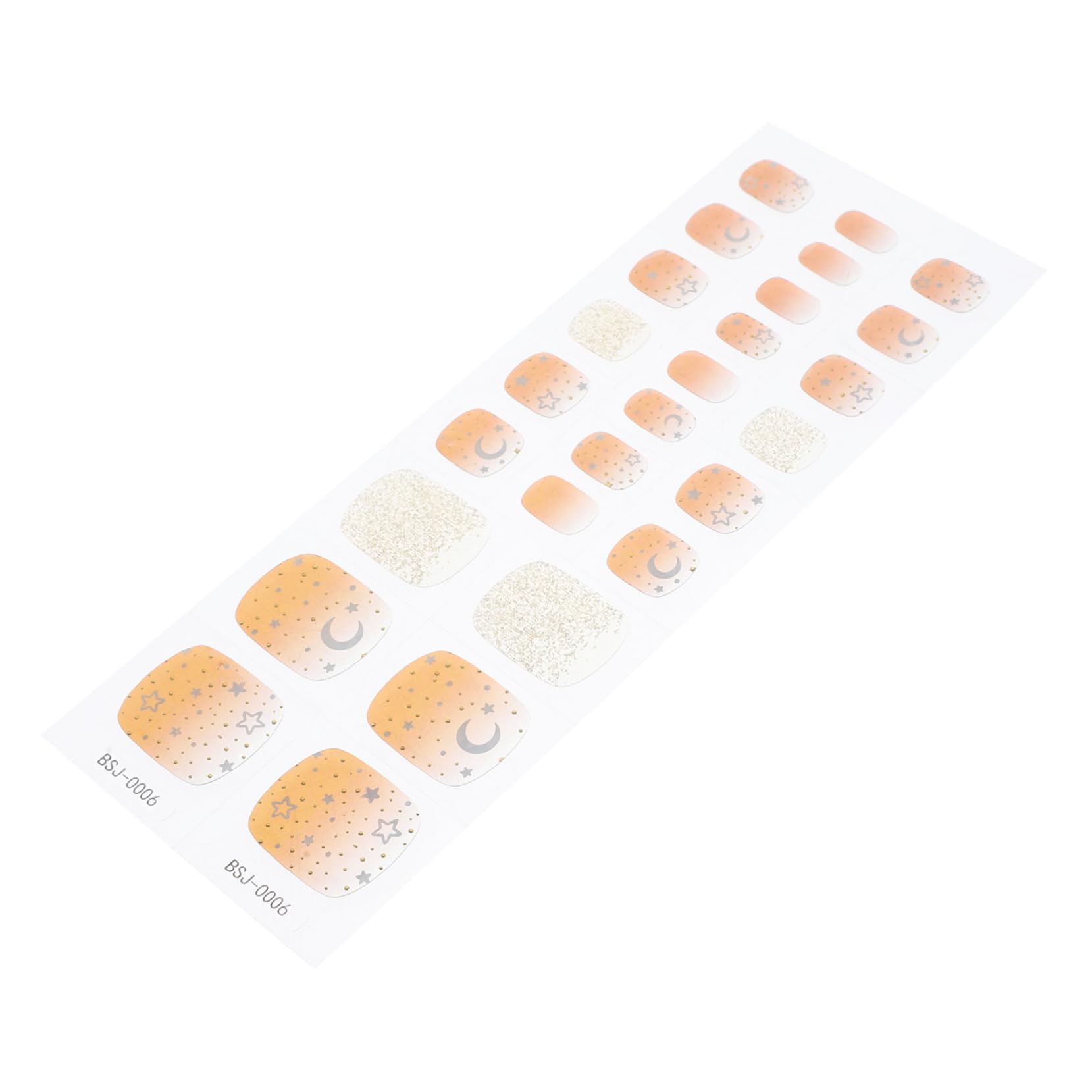 5 set di adesivi per unghie in gel per nail art, semi-solidi, con lima per unghie e bacchetta di legno, per matrimoni e feste, durevoli e facili da applicare