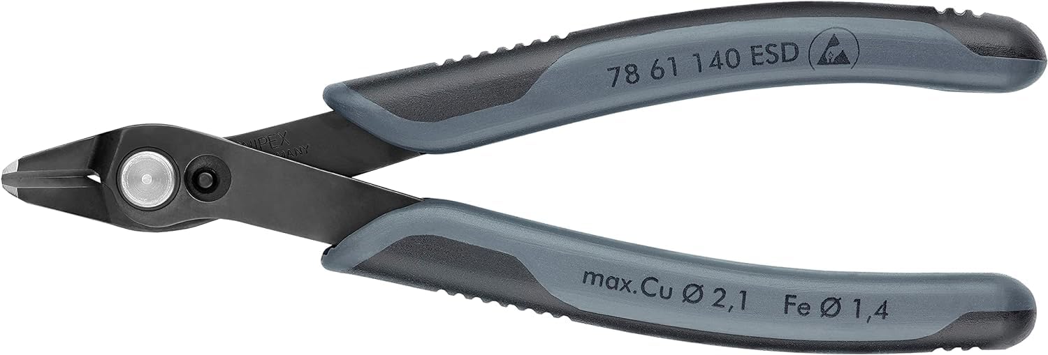 KNIPEX Electronic Super Knips XL ESD with Multi-Component Handles 140 mm, 78 61 140 ESD