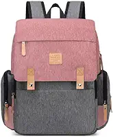 Bolsa Mochila Maternity Land modelo Luxury Premium Rosa com Cinza