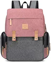 Bolsa Mochila Maternity Land modelo Luxury Premium Rosa com Cinza