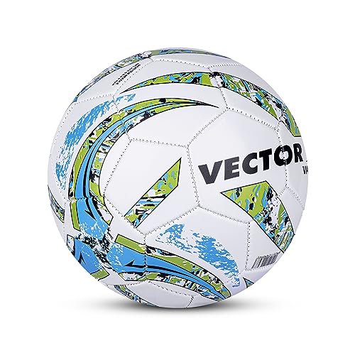 Image of Vector X 32 Panel PVC Machine Stitched Indoor /Outdoor Practice, Training and Match Soccer Football + Free Air Needle with Butyl Bladder Ball, Size 5, Suitable for Kids, Men, Youth Adults 15+ Years