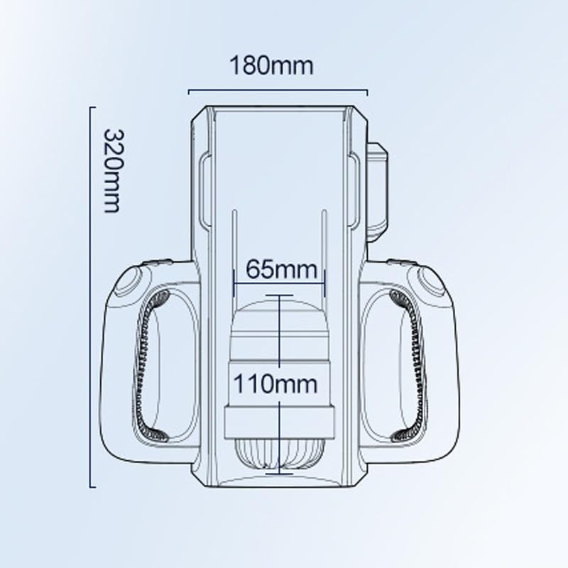 Gfdbhjer Physical Training Tool, Fully Automatic Men's Fitness Equipment with Stand, Double Handle Control, Multi-Frequency Rotation and Telescopic