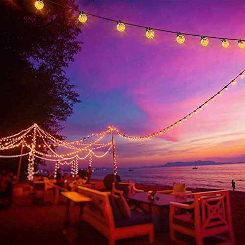 OxyLED Outdoor String Lights, Garden Patio String Globe Festoon Hanging Lights 9m/29ft 25 Bulbs +3 Spare for Wedding Party Bar Porch Balcony