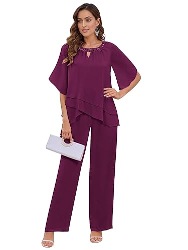 2 Pieces Mother of The Bride Pant Suits for Women