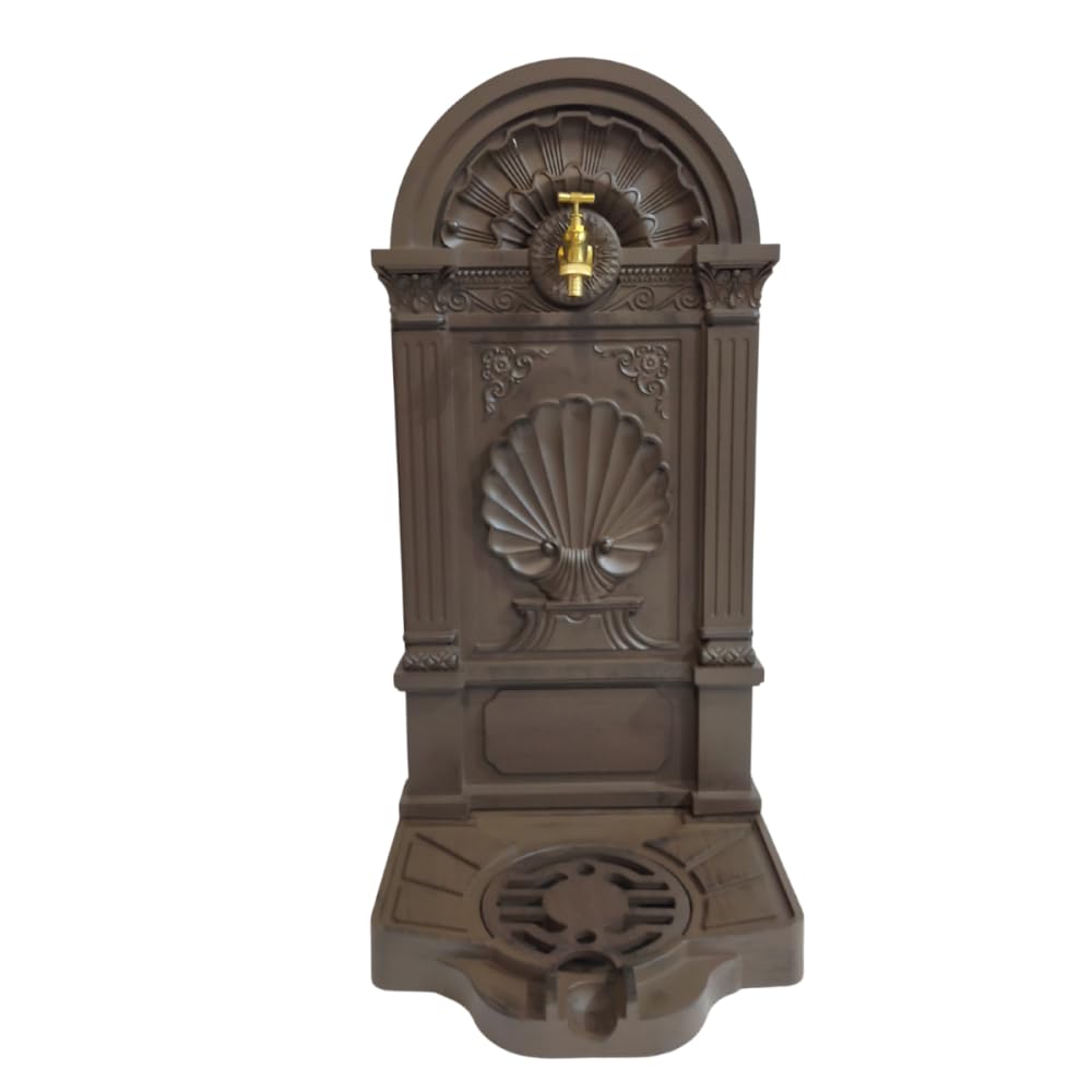 Fontaine de Jardin extérieur en Fonte Aluminium Marron 42 x 32 x 84cm
