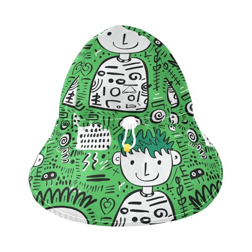 KLL Baby Beach Hat Baby Boys' Hat Girls UPF 50 Neck Flap Travel Essentials Cute Boy Green Cartoon3