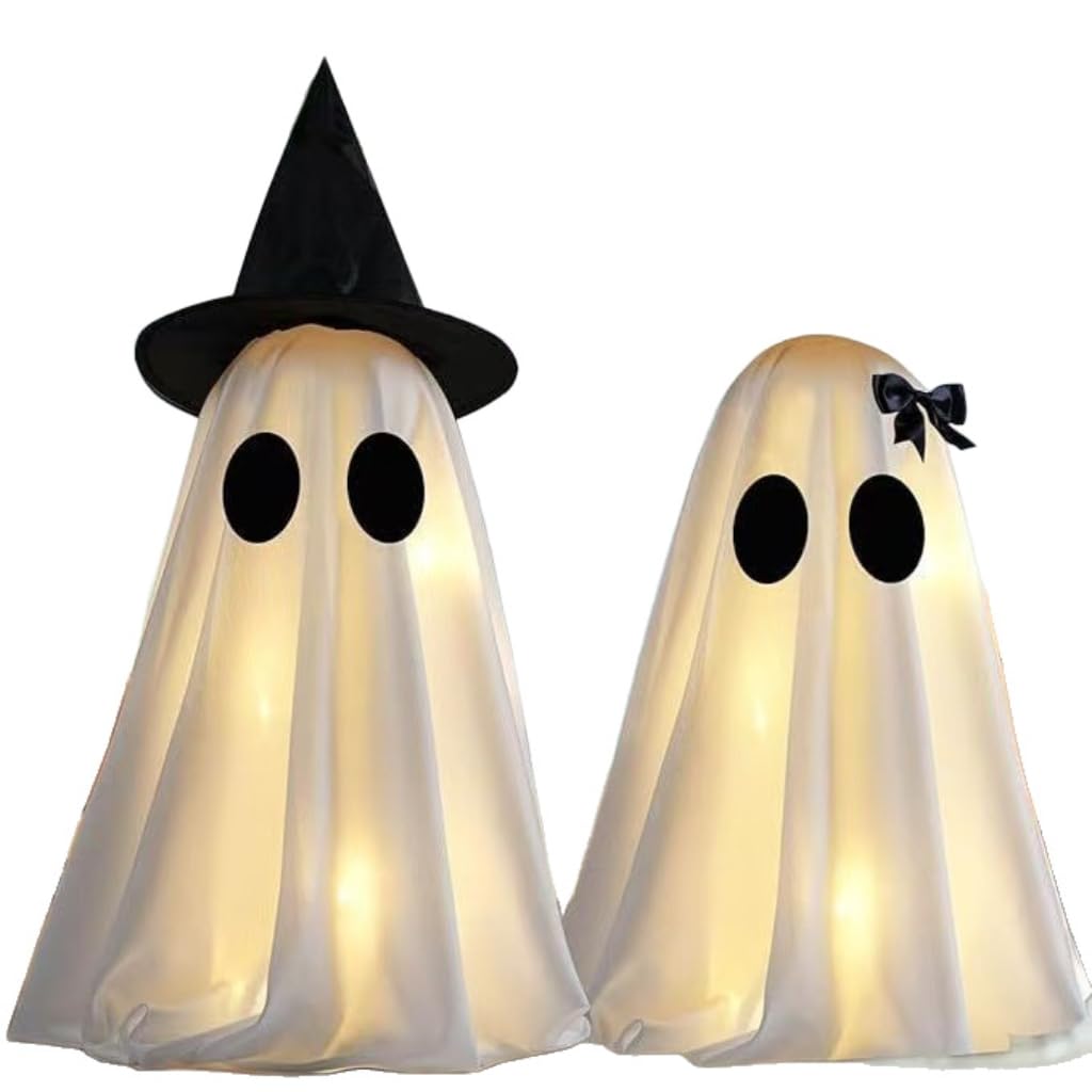 Photo 1 of Karviento Halloween Lighted Ghost Decorations Set of 2