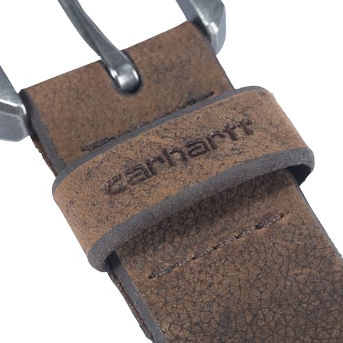 Carhartt Men's Durable Full Grain Saddle Leather Classic Belts, W/Rugged Antique Nickle Hardware4