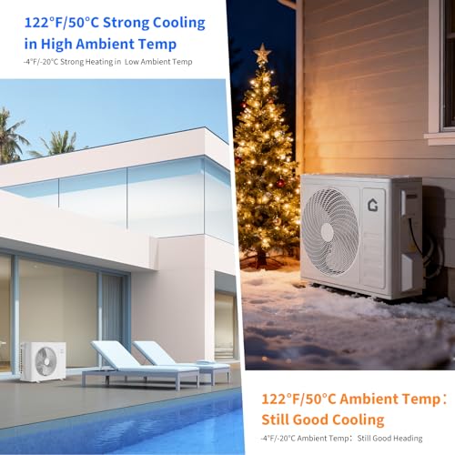 Image of Garvee 9000 BTU Mini Split Air Conditioner& Heater,WiFi Enabled, 20 SEER2 208 /230V, Cools 550 Sq.Ft, Alexa Compatible, Remote Control, Self Cleaning, Includes Installation Kit