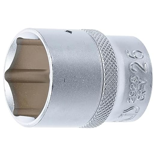 BGS 2926 | Steckschlüssel-Einsatz Sechskant | 12,5 mm (1/2") | SW 26 mm