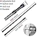 Blu-Pier Tech 2 Pack Spring Tensions Rods Steel Adjustable Length Curtain Rod, 28-43 Inches (Black)