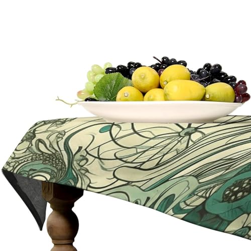 Nappe de table rectangulaire lavable pour protéger des taches à Noël - 5