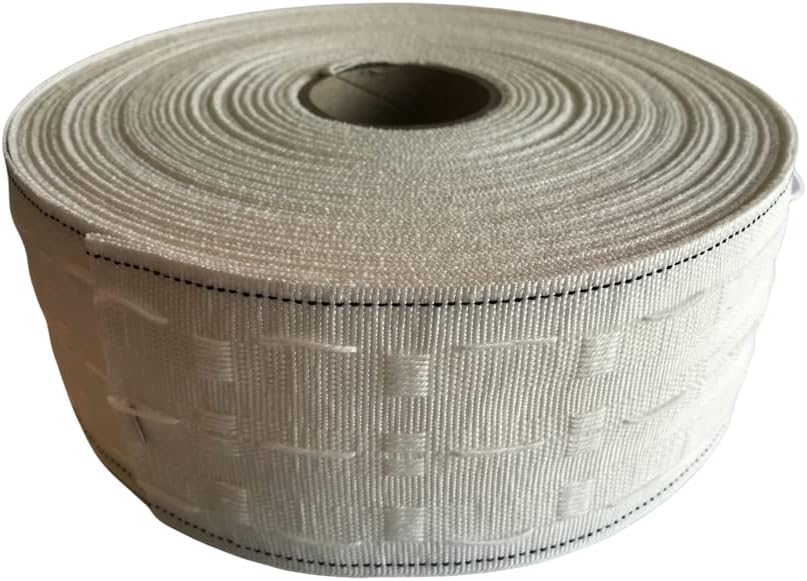 3" White Pencil Pleat Curtain Header Tape - 3 Metre Lengths - 100% Polyester - Machine Washable