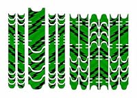 BIKE-label Fahrradrahmen Aufkleber Set Neon Grün Design Zick Zack für Fahrrad E-Bike Roller Rahmen X400181VA