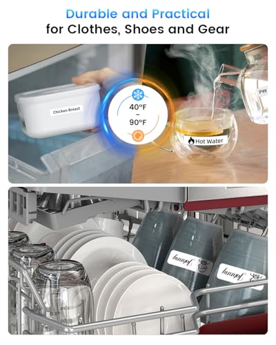 Wire Cable Industrial Label Maker, Heat Shrink Thermal Transfer Label Printer Portable Bluetooth Labeler with 0.47" Label, In/Outdoor Handheld Labeling Machine for Job Sites, APP Fast Create and Print