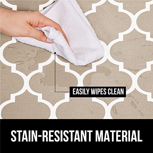 GORILLA GRIP Set of 2 Soft Anti Fatigue Mats for Kitchen Floor, Stain and Scratch Resistant, Waterproof Ergonomic Standing Office Desk Mat, Supportive Foam Rug, 17x24 + 17x48, 1/2" Thick, Beige White - Image 7