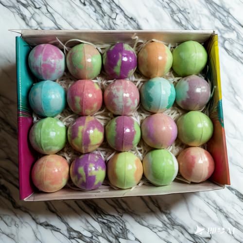 Bath Bombs Gift Set for Kids - 20Pcs Bubble Bathbombs with Natural and Organic Ingredients for Women, Home Spa Fizzes Bath Balls to Moisturize Skin for Christmas for Lover, Girls and Boys - Image 7