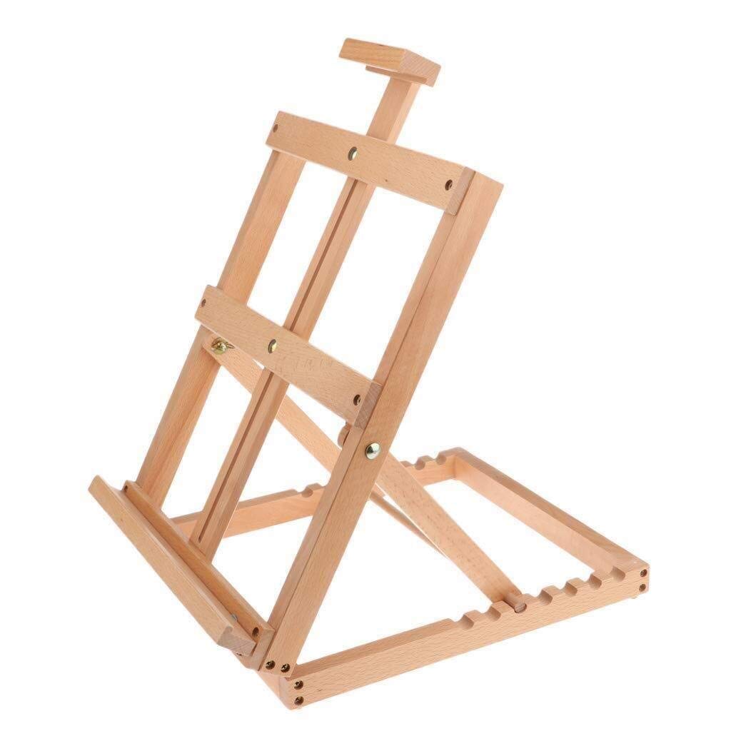 Caballete multifunción Caballete para bocetos Arte Artesanía Estación de Trabajo Caballete para Pintura Escritorio Ajustable Estantería Bloc de Dibujo de Madera multifunc,